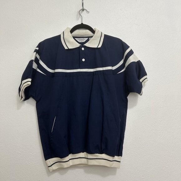 Christian Dior VTG Men’s Blue Banded Waist Polo  Pant Set Size M Grandpa Retro - Picture 2 of 13